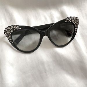 Dsquared sunglasses, cat eye embellished black